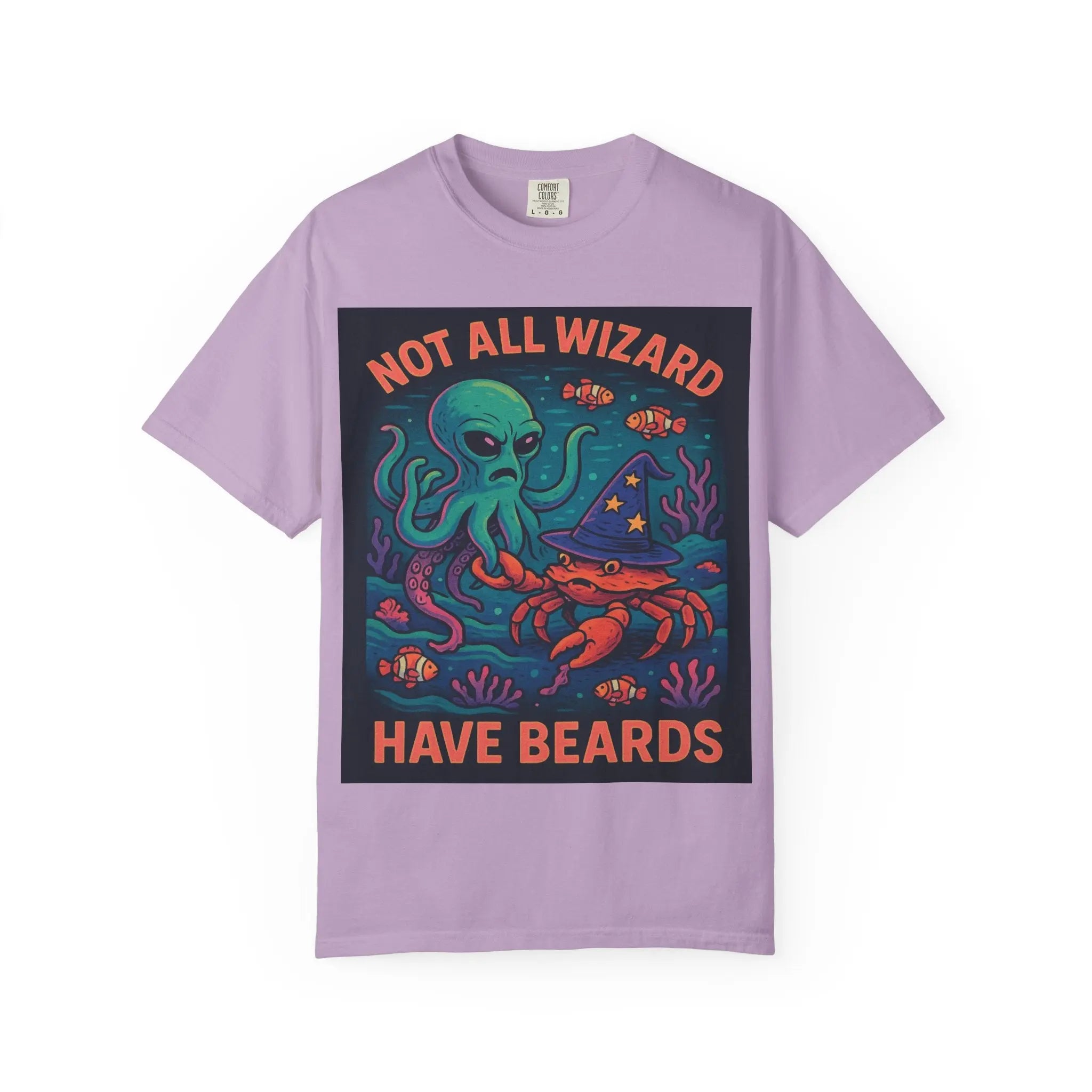 Funny Octopus & Crab T-Shirt - "Not All Wizards Have Beards" Printify