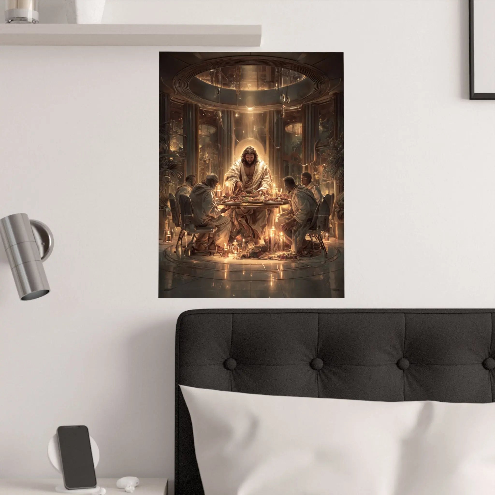 Religious Satin Poster – Last Supper-Inspired Spiritual Wall Art Printify