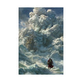 Satin Poster — Stormy Sea Shipwreck Art Print Printify