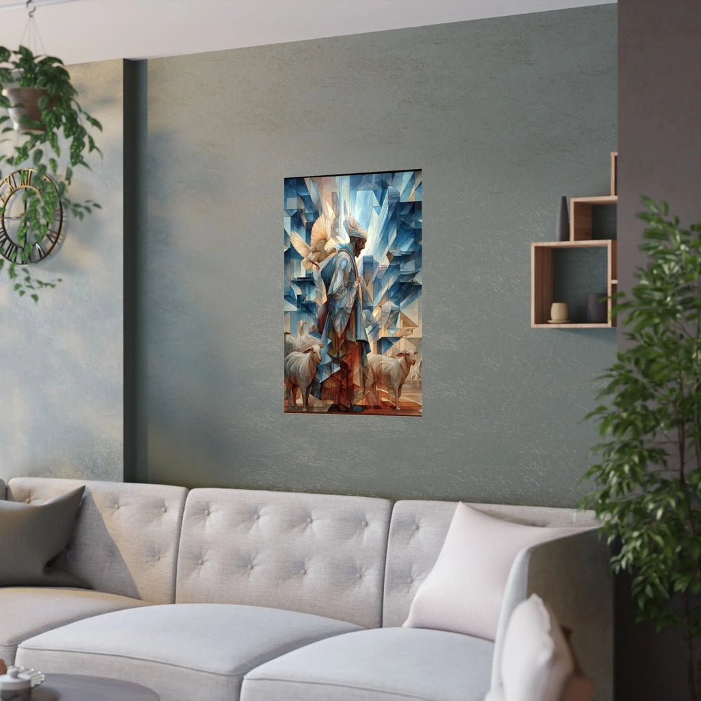 Satin Poster — Guardian Shepherd Art Print (210gsm) Printify
