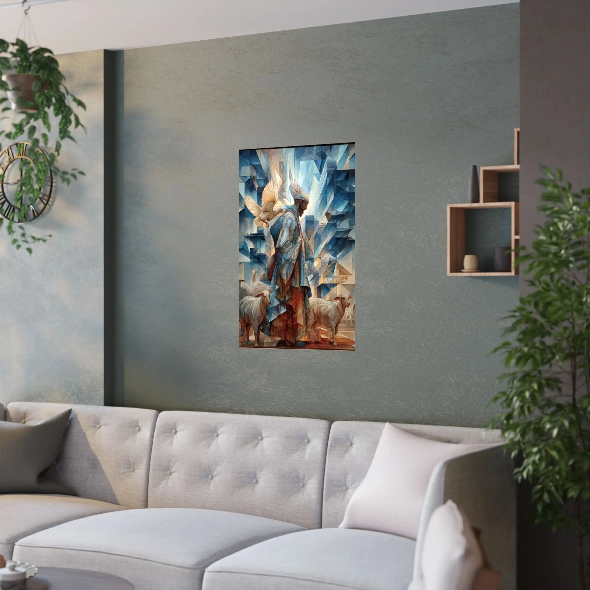 Satin Poster — Guardian Shepherd Art Print (210gsm) Printify