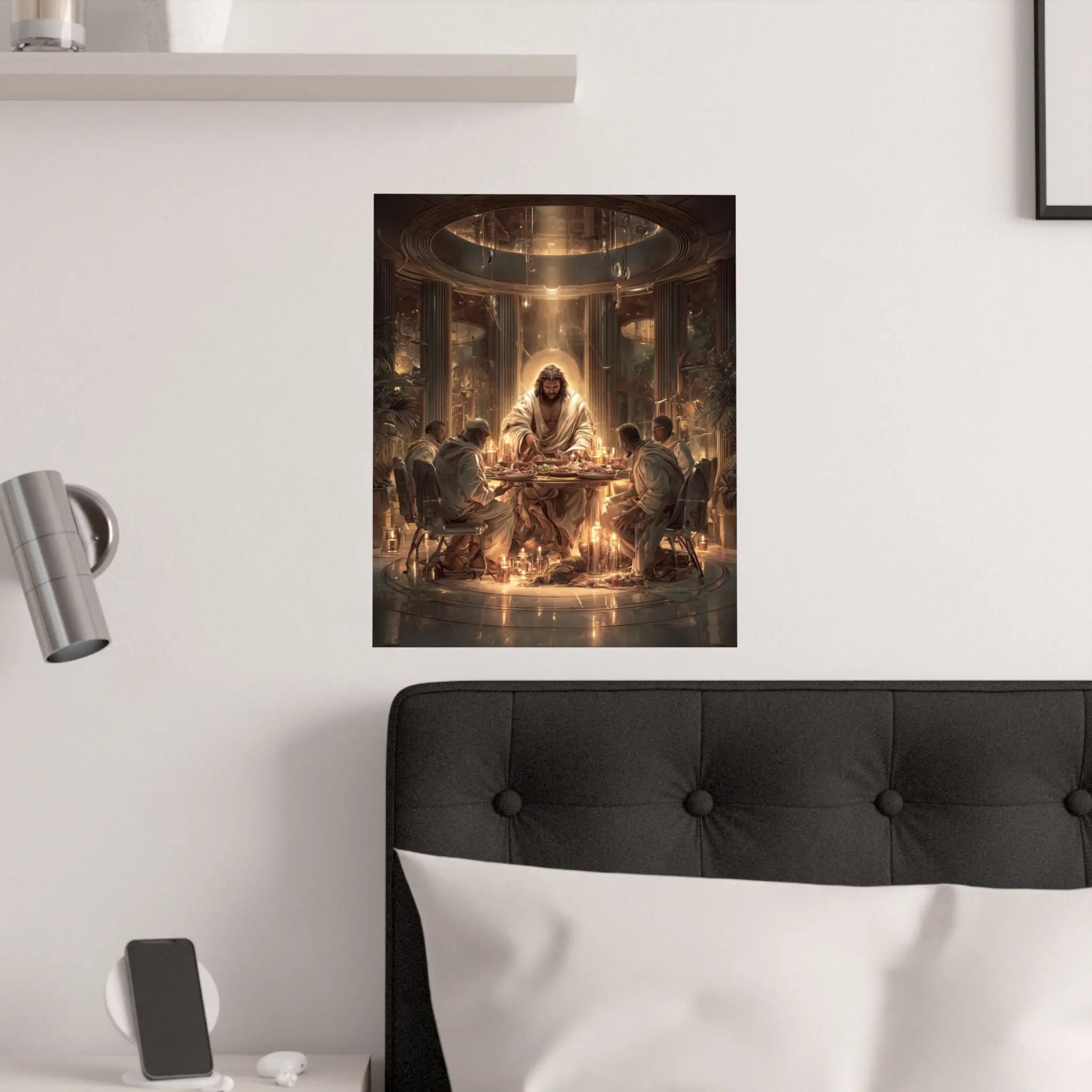 Religious Satin Poster – Last Supper-Inspired Spiritual Wall Art Printify