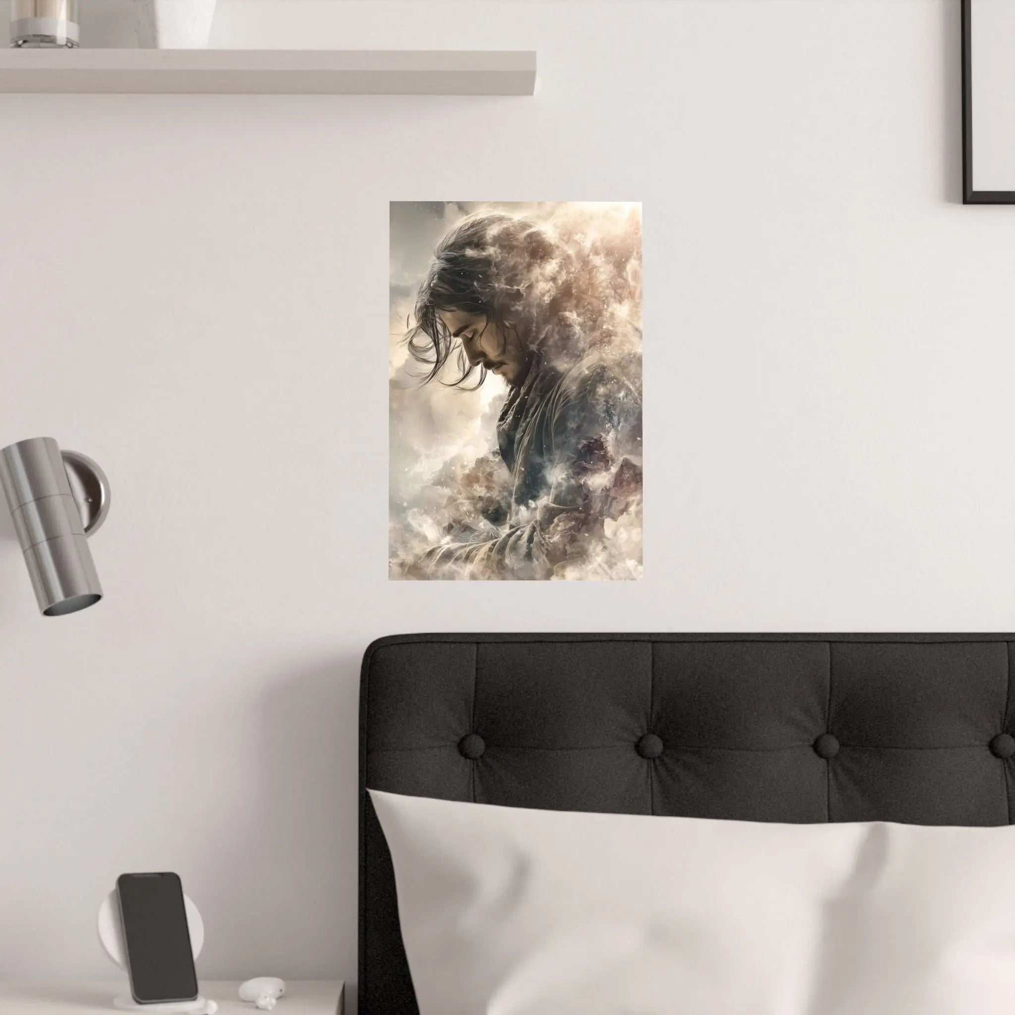 Satin Poster — Moody Portrait Art Print (210gsm) Printify