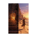 Satin Poster — Wise And Foolish Builders Fantasy Sunset Print (210gsm) Printify