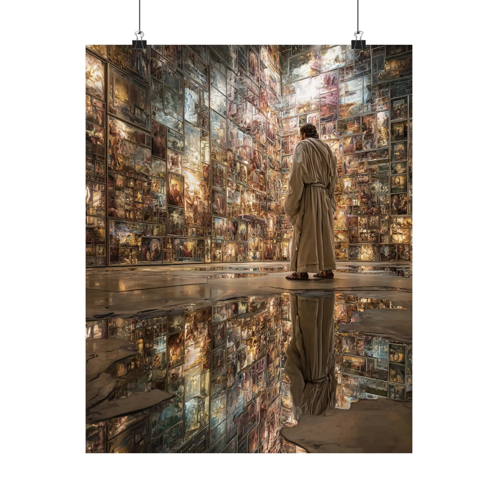 Dreamscape Reflection Satin Poster — Surreal Gallery Wall Art Printify