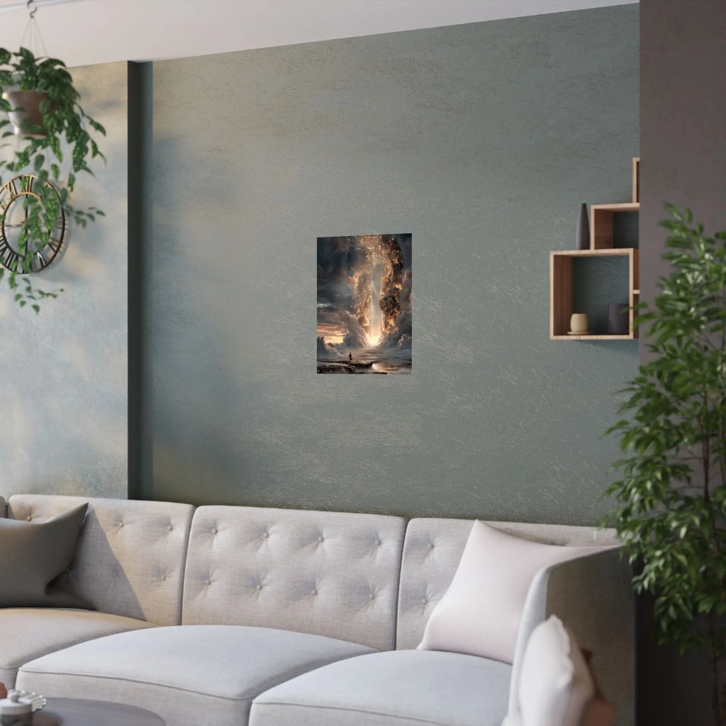 Satin Poster — Epic Fantasy Skyline Wall Art (210gsm) Printify