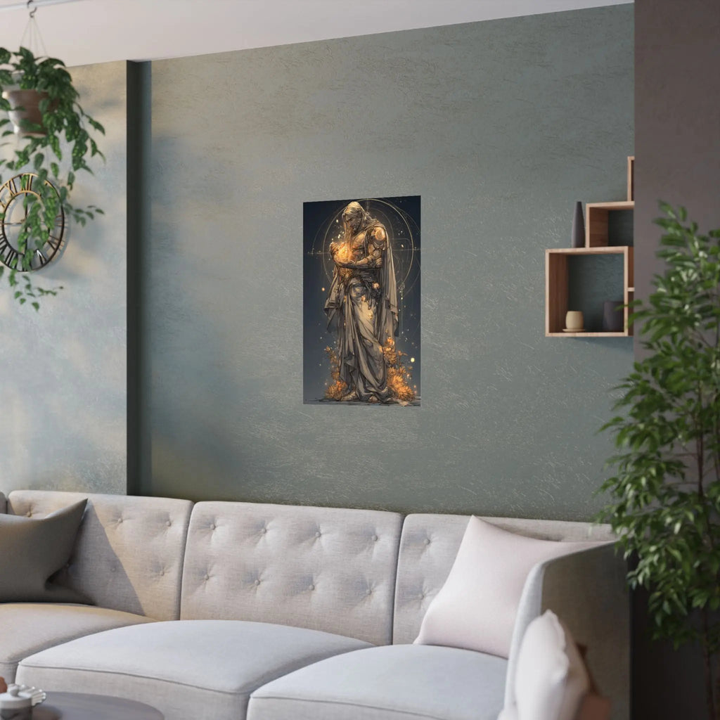 Satin Poster — Golden Guardian Art Print Printify