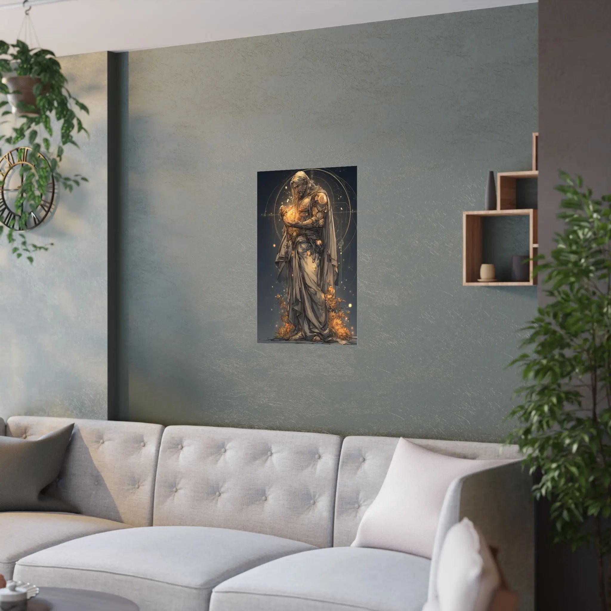 Satin Poster — Golden Guardian Art Print Printify