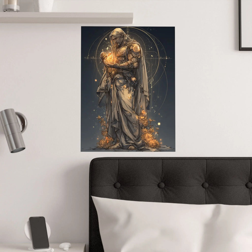 Satin Poster — Golden Guardian Art Print Printify