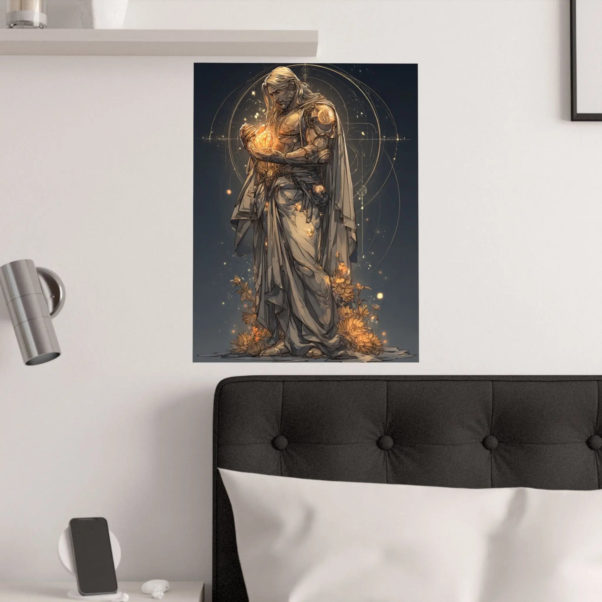 Satin Poster — Golden Guardian Art Print Printify