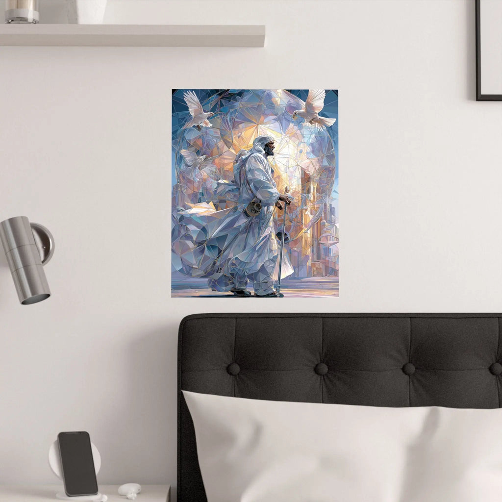Satin Poster — Majestic Guardian in Light (Satin 210gsm) Printify