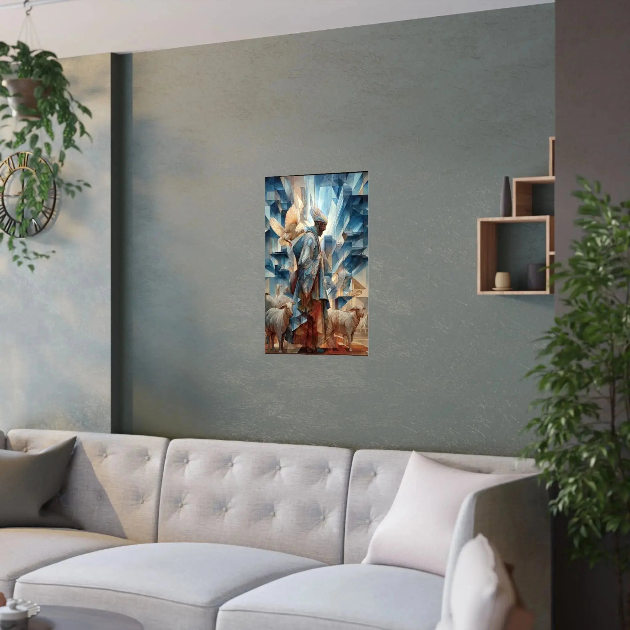 Satin Poster — Guardian Shepherd Art Print (210gsm) Printify