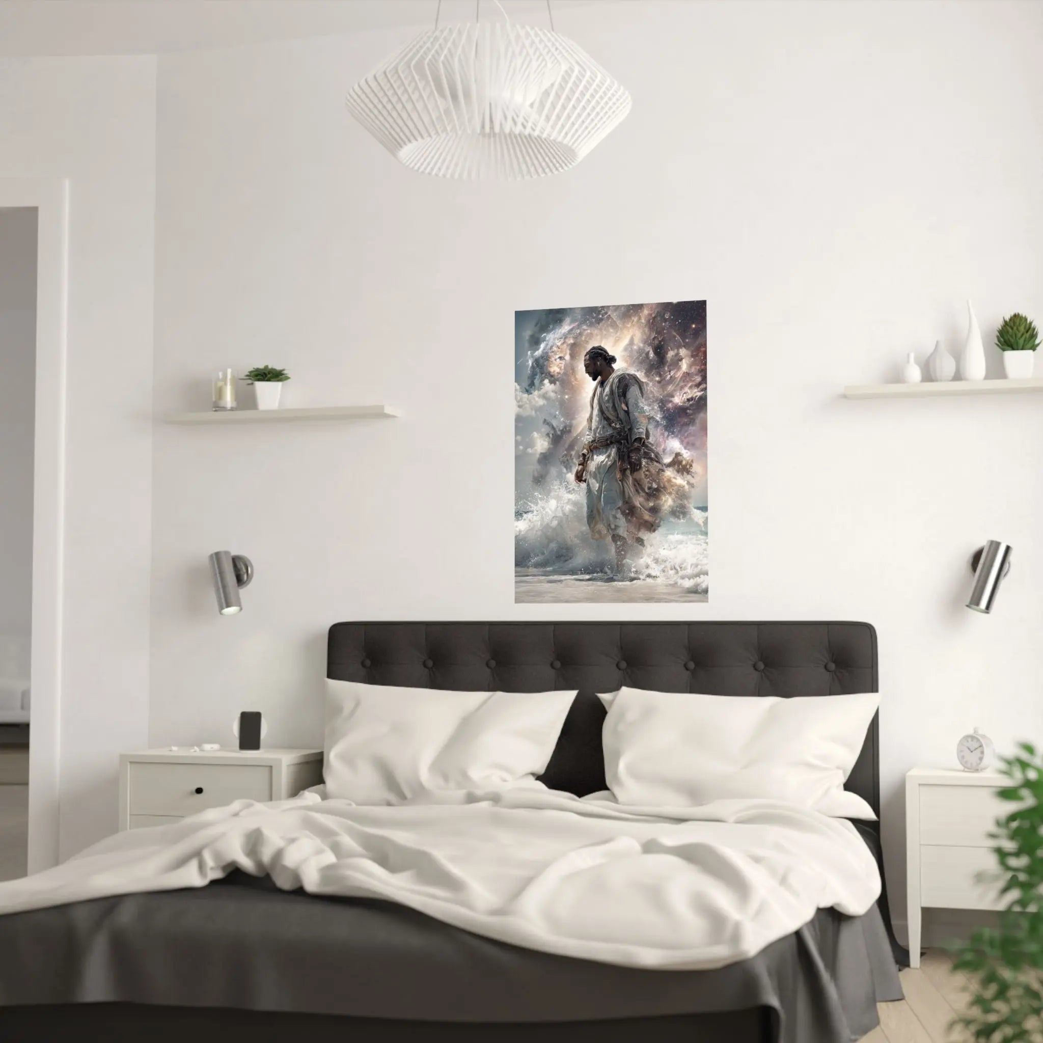 Satin Poster — Epic Ocean Warrior Mythic Art Print (210gsm) Printify