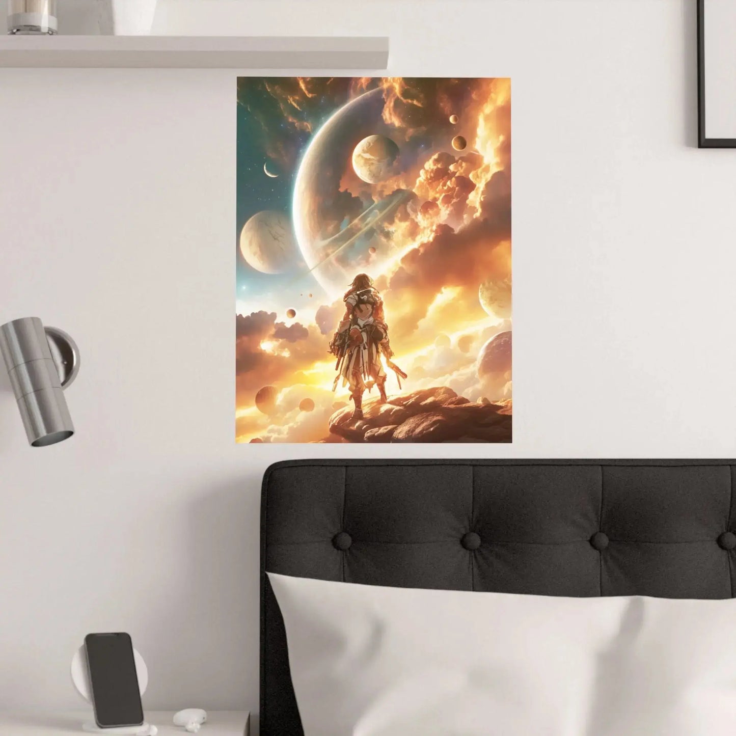 Satin Poster — Epic Space Explorer Sunset Wall Art Printify