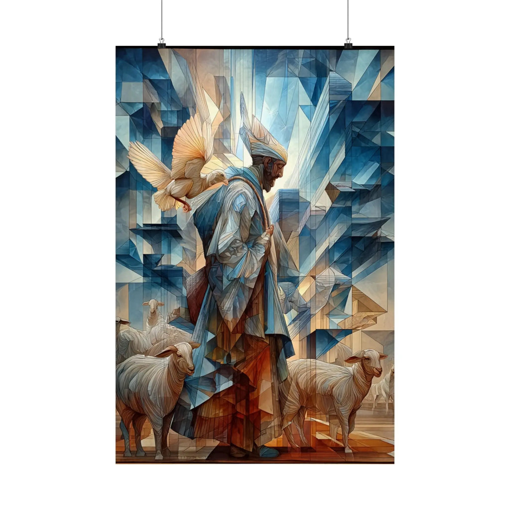 Satin Poster — Guardian Shepherd Art Print (210gsm) Printify