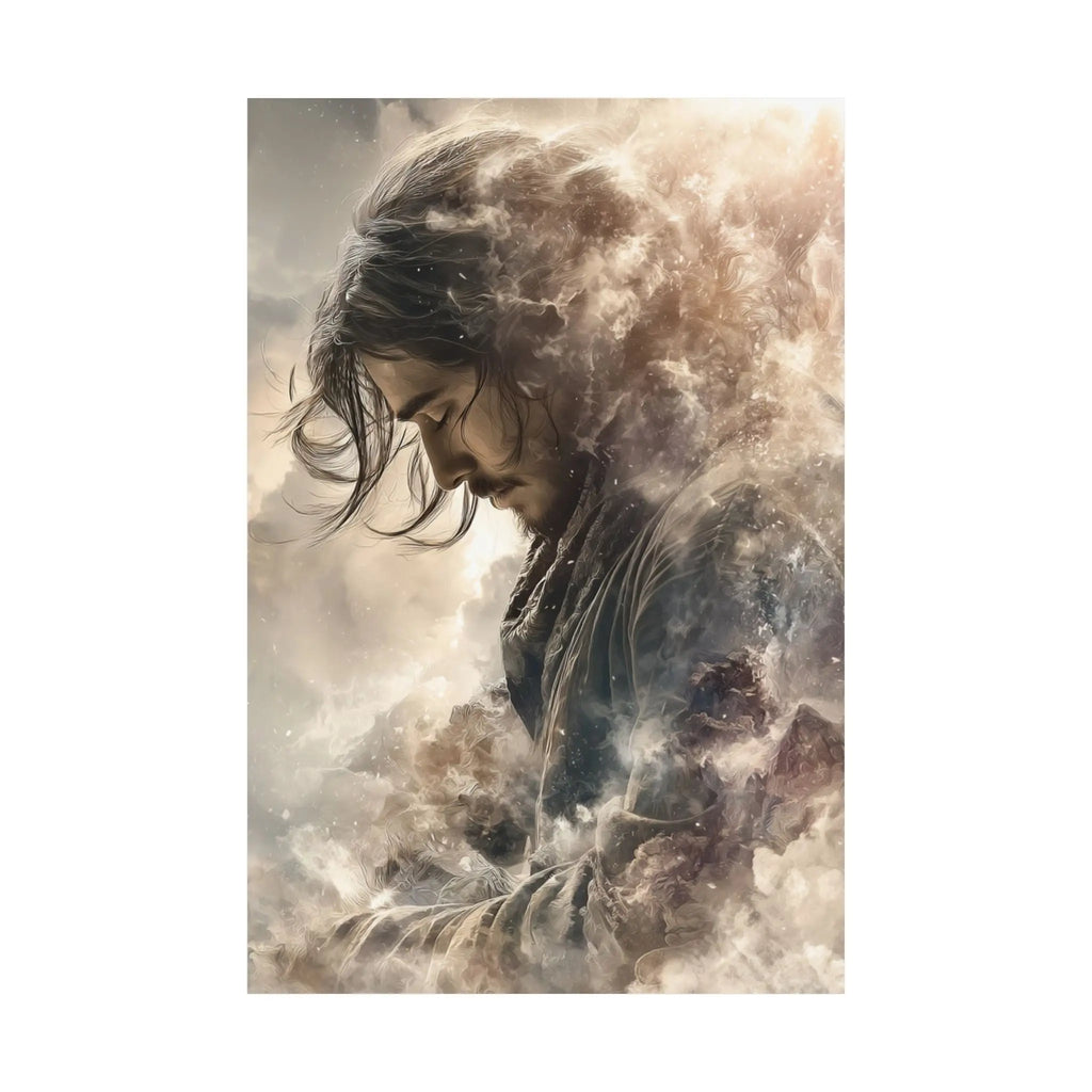 Satin Poster — Moody Portrait Art Print (210gsm) Printify
