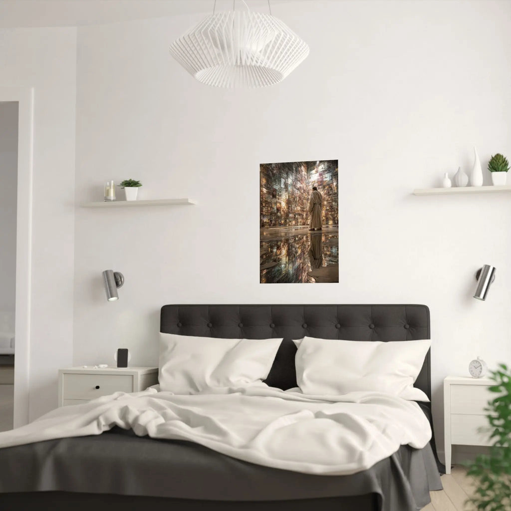 Dreamscape Reflection Satin Poster — Surreal Gallery Wall Art Printify