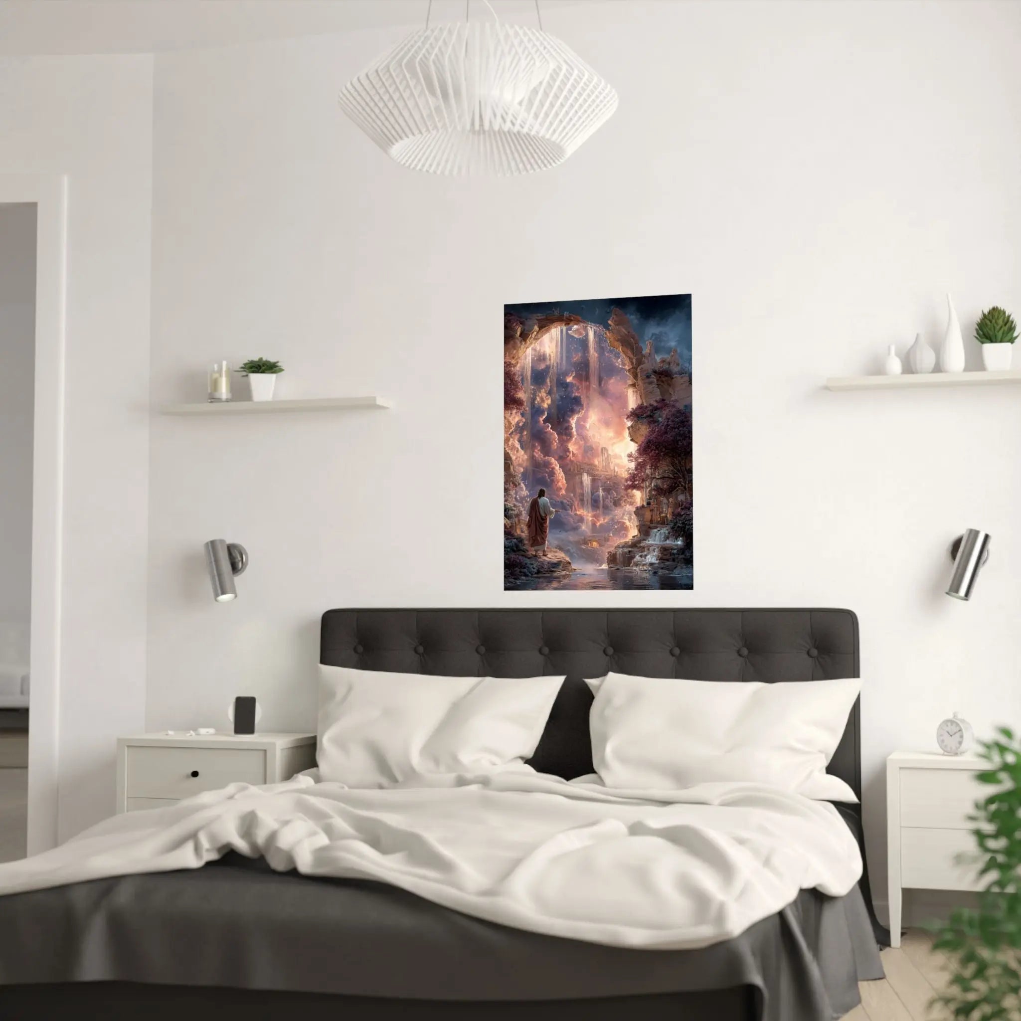 Heavenly Gateway Satin Poster Printify