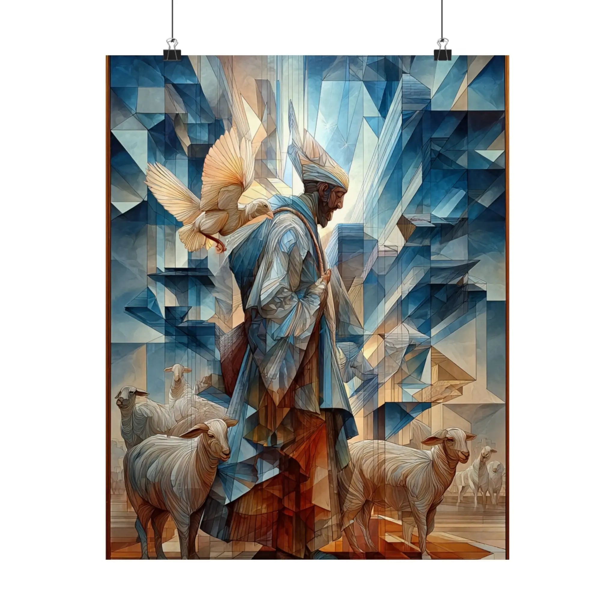 Satin Poster — Guardian Shepherd Art Print (210gsm) Printify