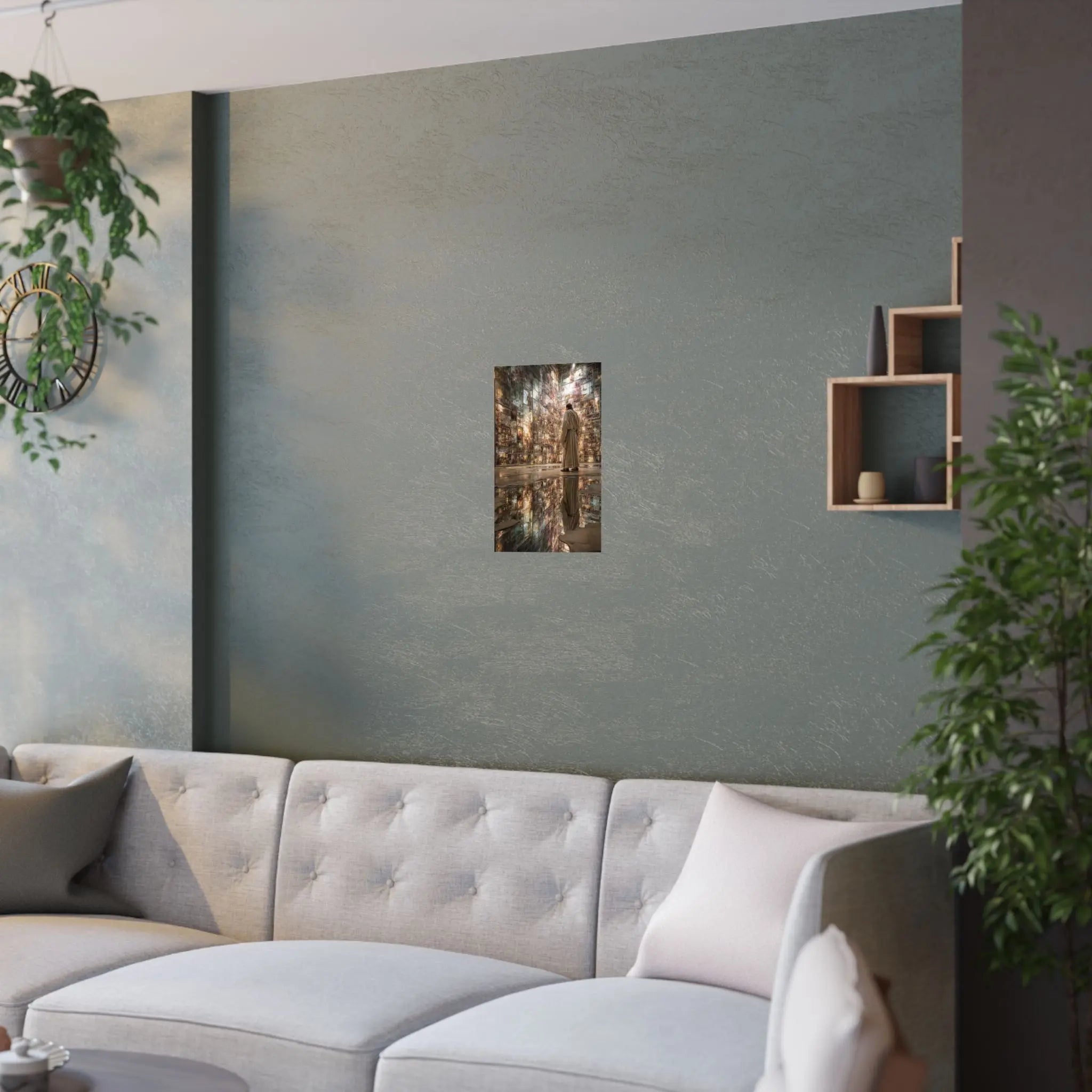Dreamscape Reflection Satin Poster — Surreal Gallery Wall Art Printify