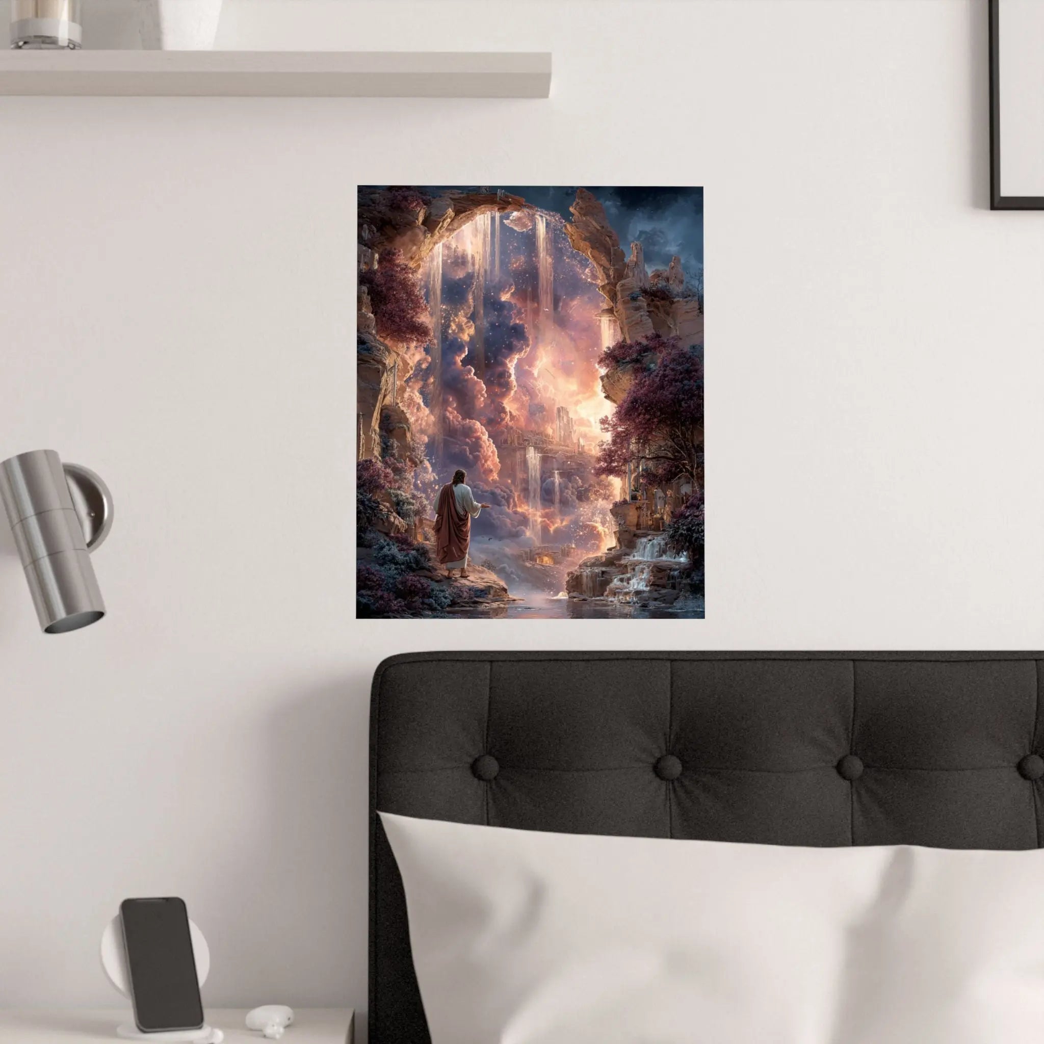 Heavenly Gateway Satin Poster Printify